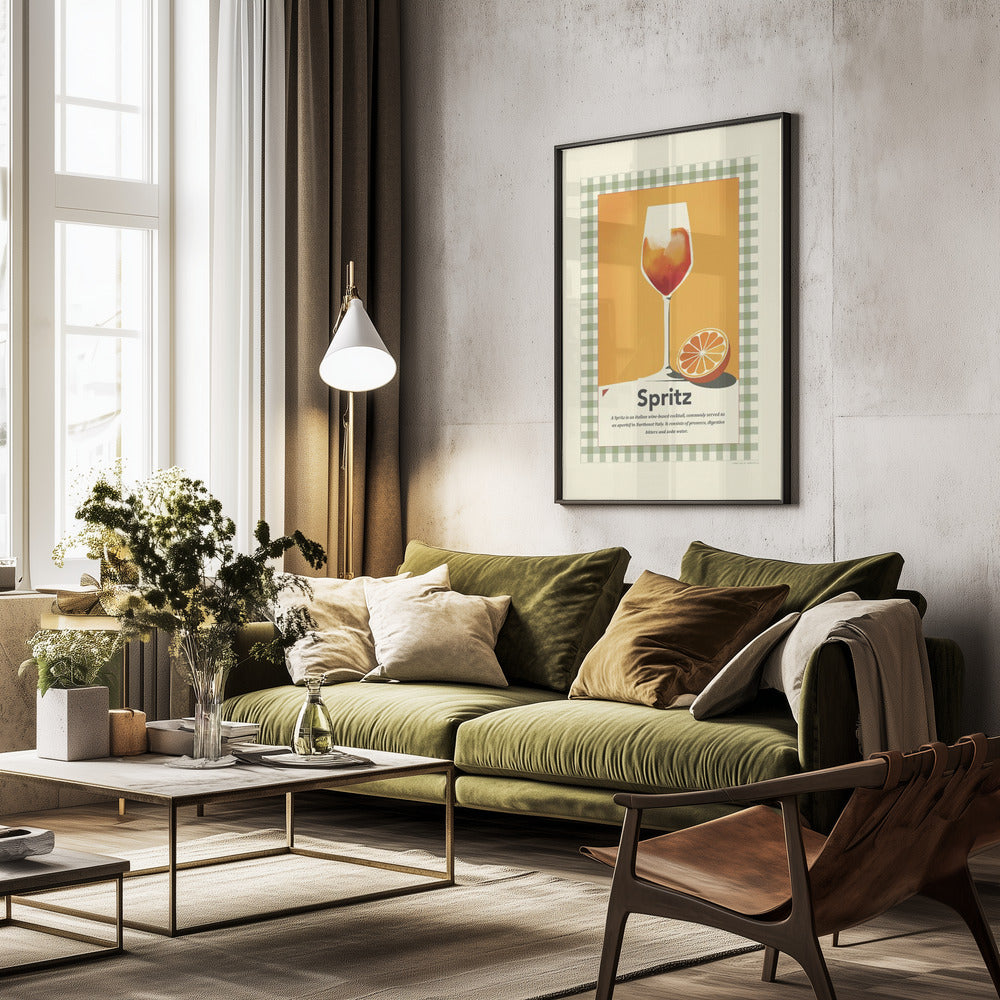 Spritz retro print - Poster / Art Print - interiör