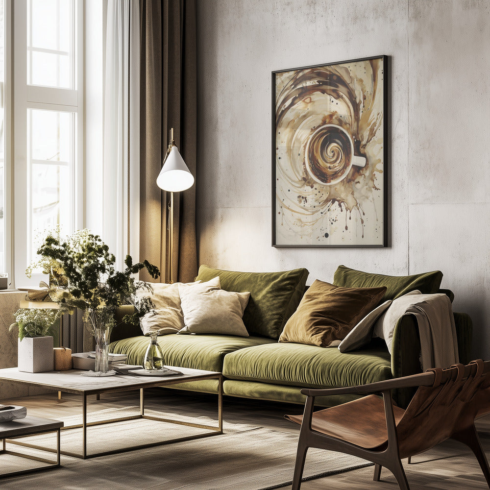 Swirling Coffee - Poster / Art Print - interiör
