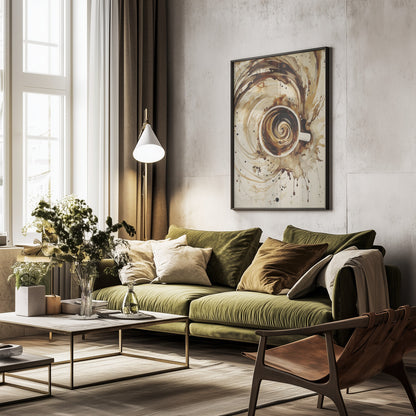 Swirling Coffee - Poster / Art Print - interiör