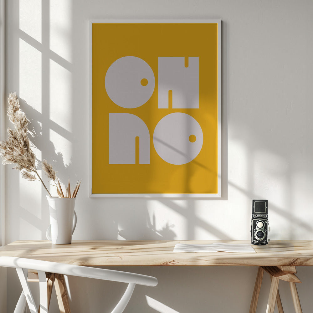 Oh No Yellowratio 3x4 Print By Bohonewart - Poster / Art Print - interiör