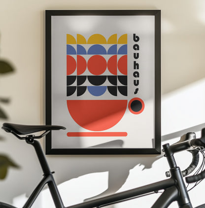 Bauhaus Coffee 70s Decor - Poster / Art Print - interiör