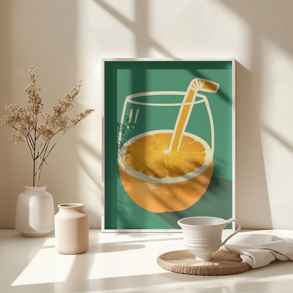 Orange juice - Poster / Art Print - interiör