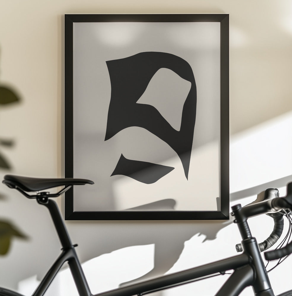 Distorted Black Cut Out - Poster / Art Print - interiör