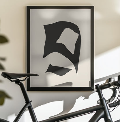 Distorted Black Cut Out - Poster / Art Print - interiör