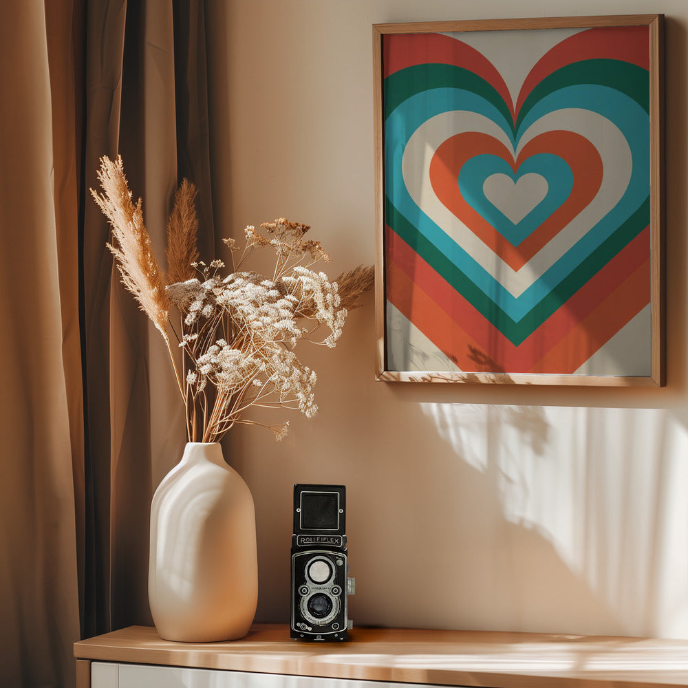 Concentric Hearts - Poster / Art Print - interiör