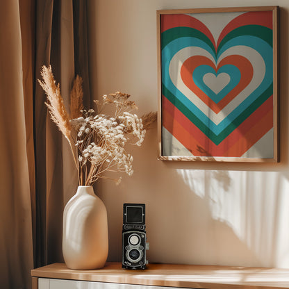 Concentric Hearts - Poster / Art Print - interiör