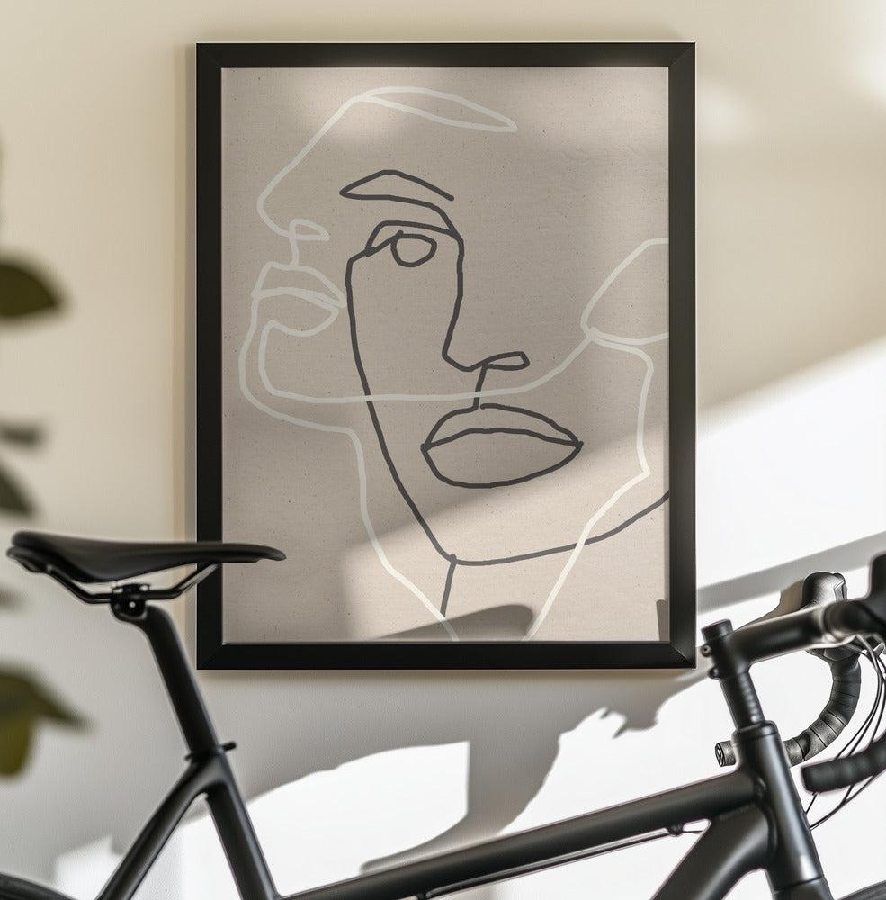 Abstract Face 17 - Poster / Art Print - interiör
