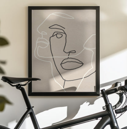 Abstract Face 17 - Poster / Art Print - interiör