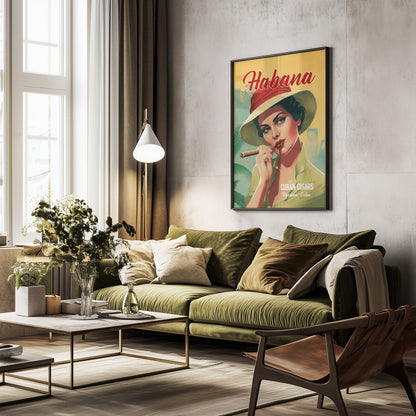 Habana - Cuban Cigars - Poster / Art Print - interiör