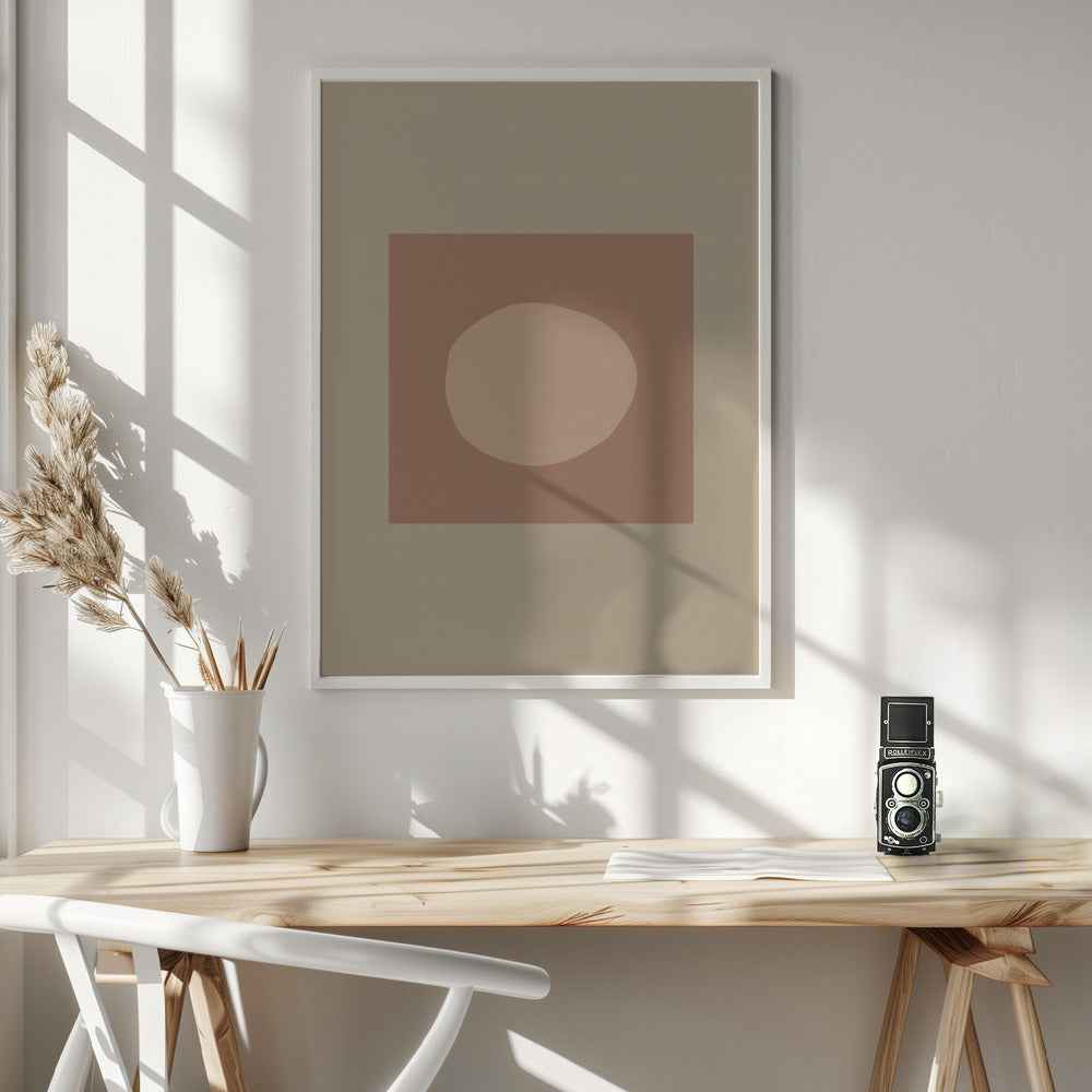 Circle Mocha - Poster / Art Print - interiör