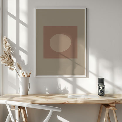 Circle Mocha - Poster / Art Print - interiör