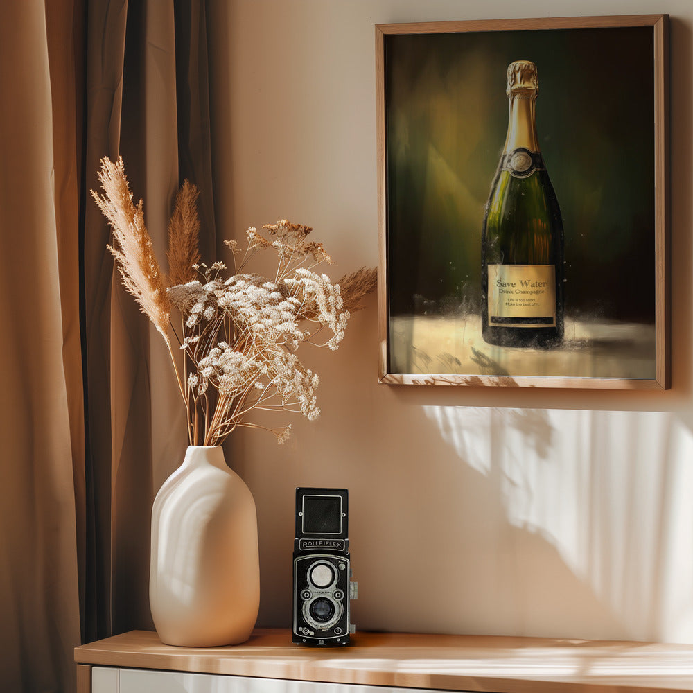 Drink Champagne - Poster / Art Print - interiör