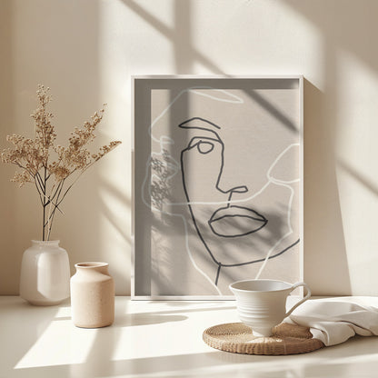 Abstract Face 17 - Poster / Art Print - interiör