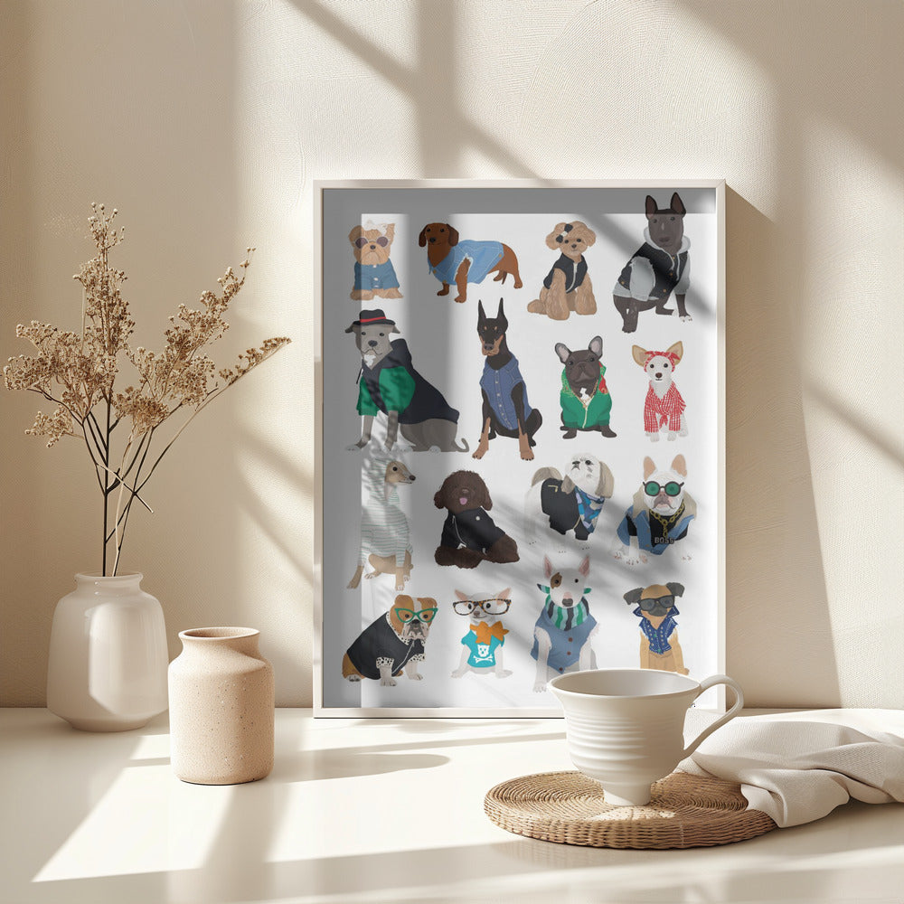 Cool Dog Print - Poster / Art Print - interiör