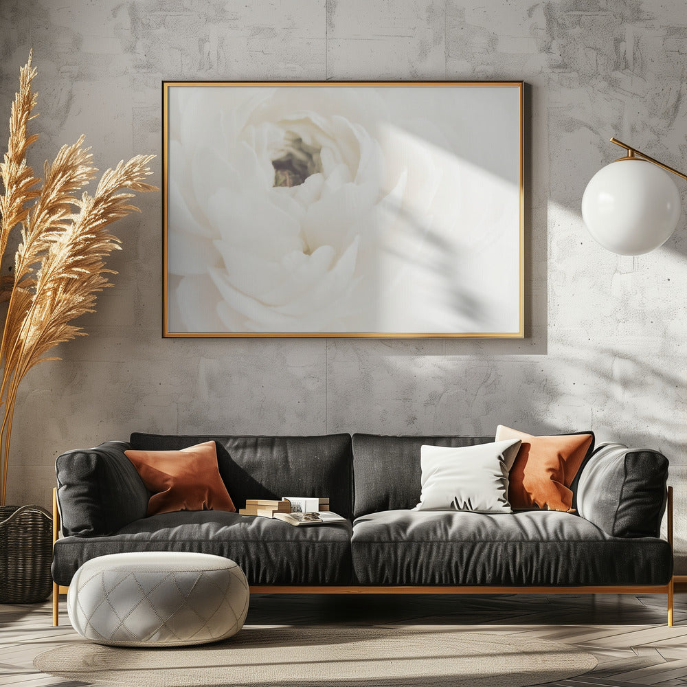 White Flower 02 - Poster / Art Print - interiör