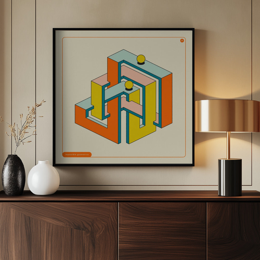 Impossible Geometrics 39 - Poster / Art Print - interiör