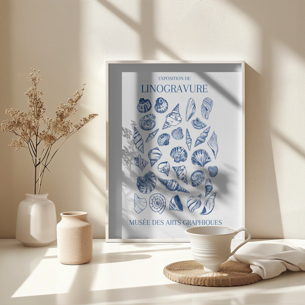 Lino Seashell Art Market - Poster / Art Print - interiör