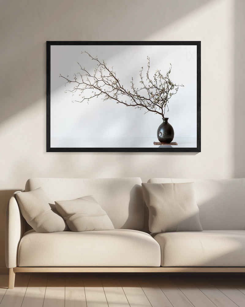 Vase And Branch - Poster / Art Print - interiör