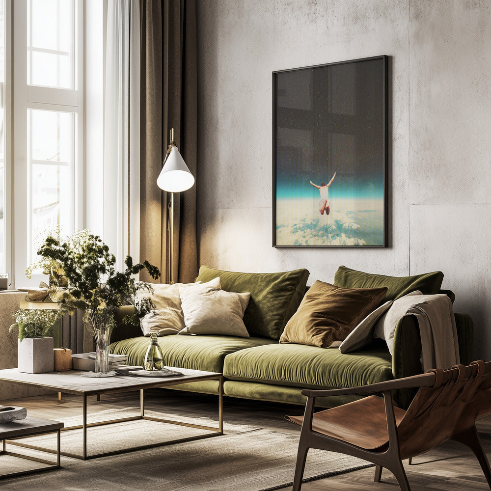 Falling With a Hidden Smile - Poster / Art Print - interiör