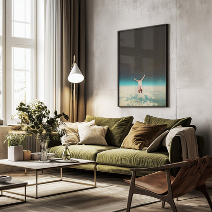 Falling With a Hidden Smile - Poster / Art Print - interiör