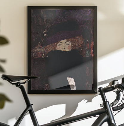 Dame Mit Hut Und Federboa (1909) - Poster / Art Print - interiör