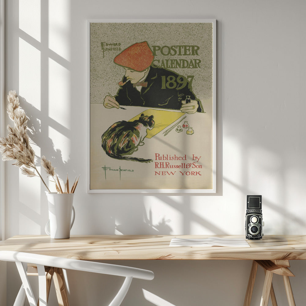 Edward Penfield Self Portrait - Poster / Art Print - interiör