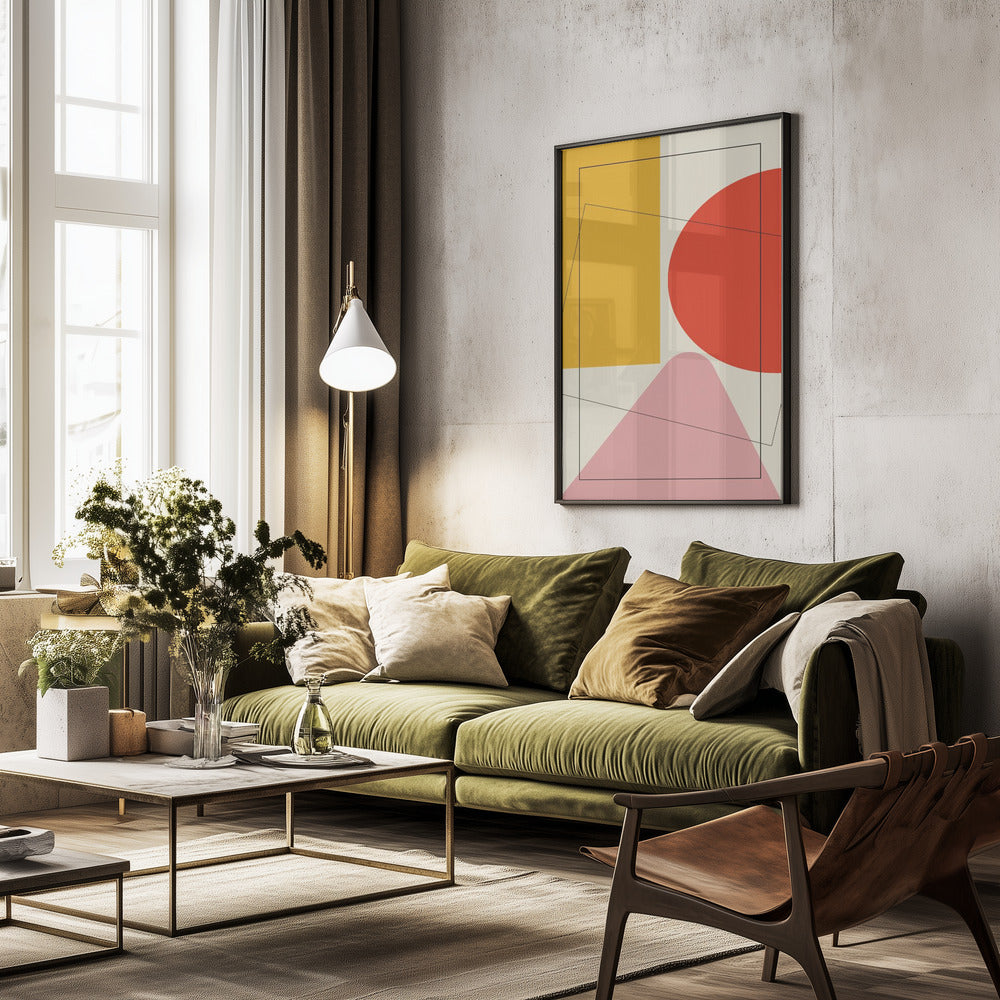 Four Triangles - Poster / Art Print - interiör