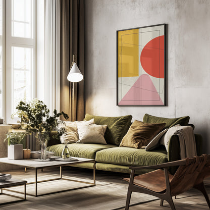 Four Triangles - Poster / Art Print - interiör