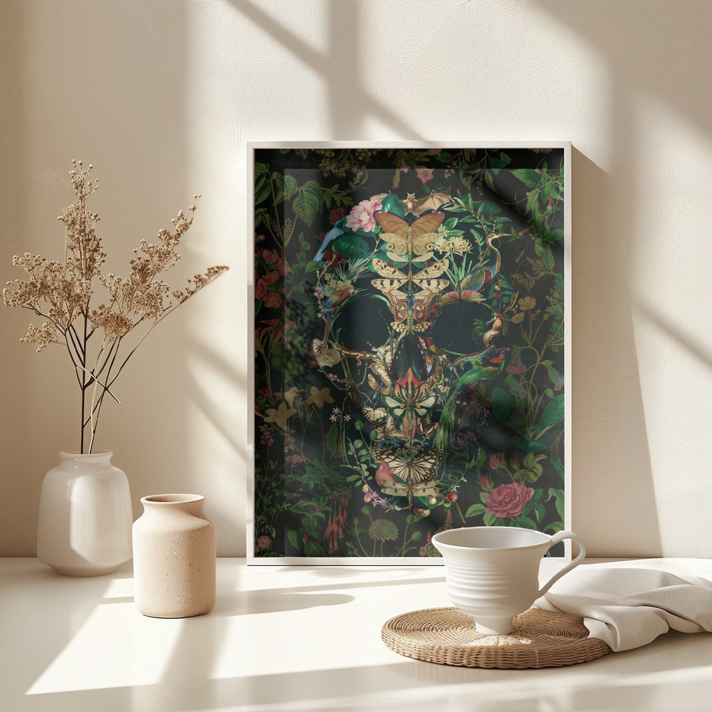 Papillon Skull - Poster / Art Print - interiör