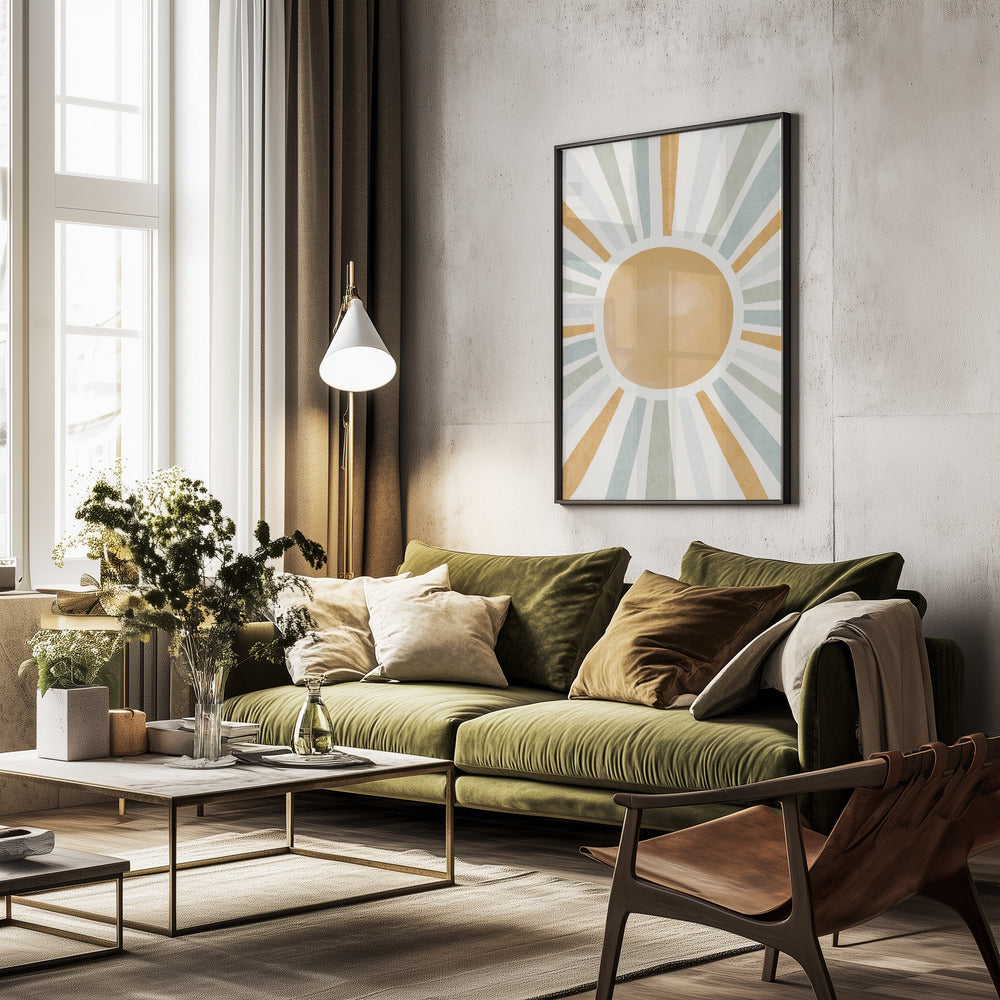 Radiant Sunburst - Poster / Art Print - interiör