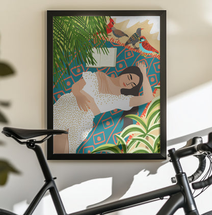 Beach. Read. Sleep. Repeat. - Poster / Art Print - interiör