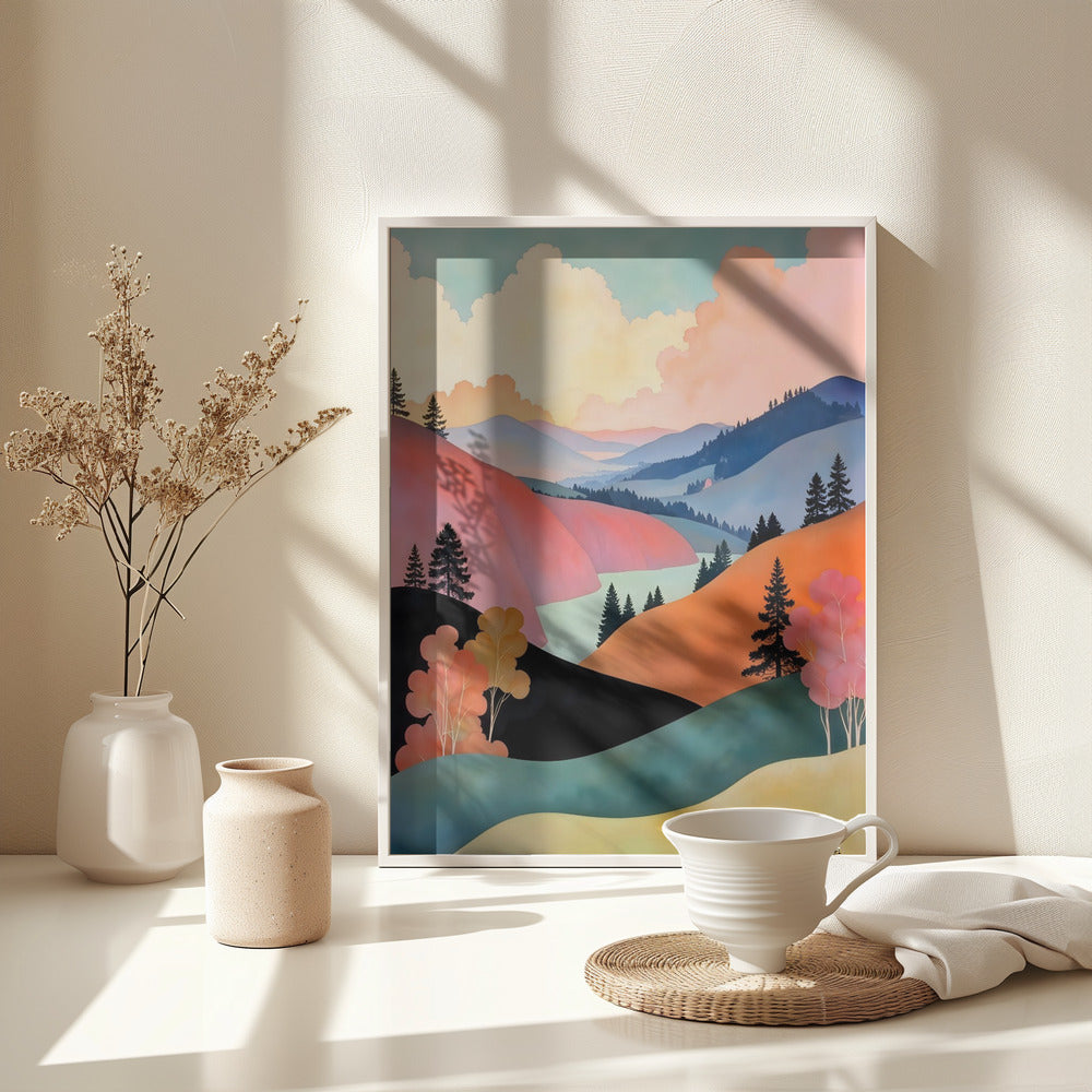 Romance of the Hills Art Print - Poster / Art Print - interiör
