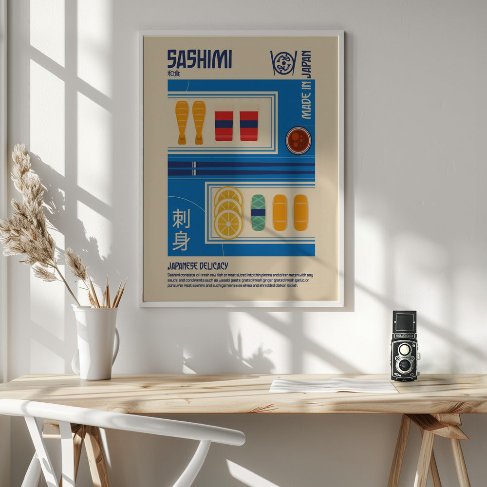 Sashimi Japanese Food Print - Poster / Art Print - interiör