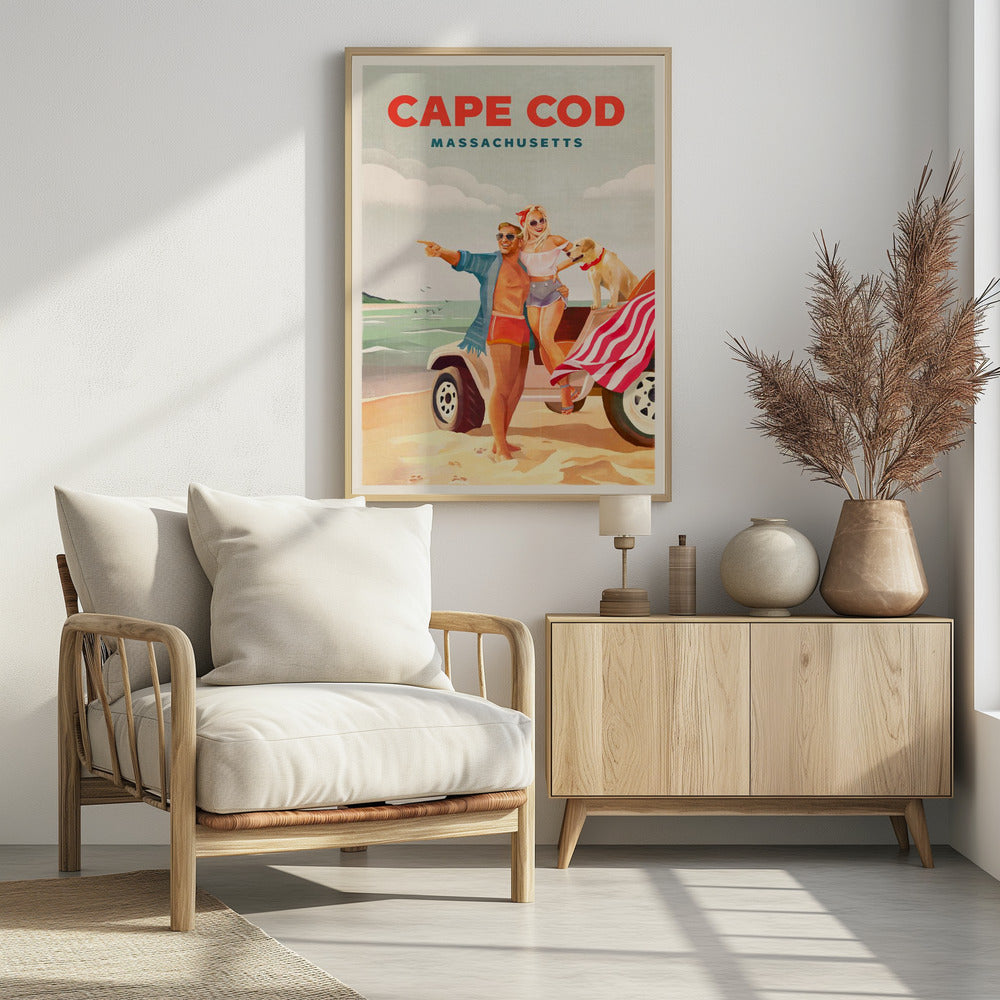 Cape Cod Massachusetts Summer Beach Art - Poster / Art Print - interiör