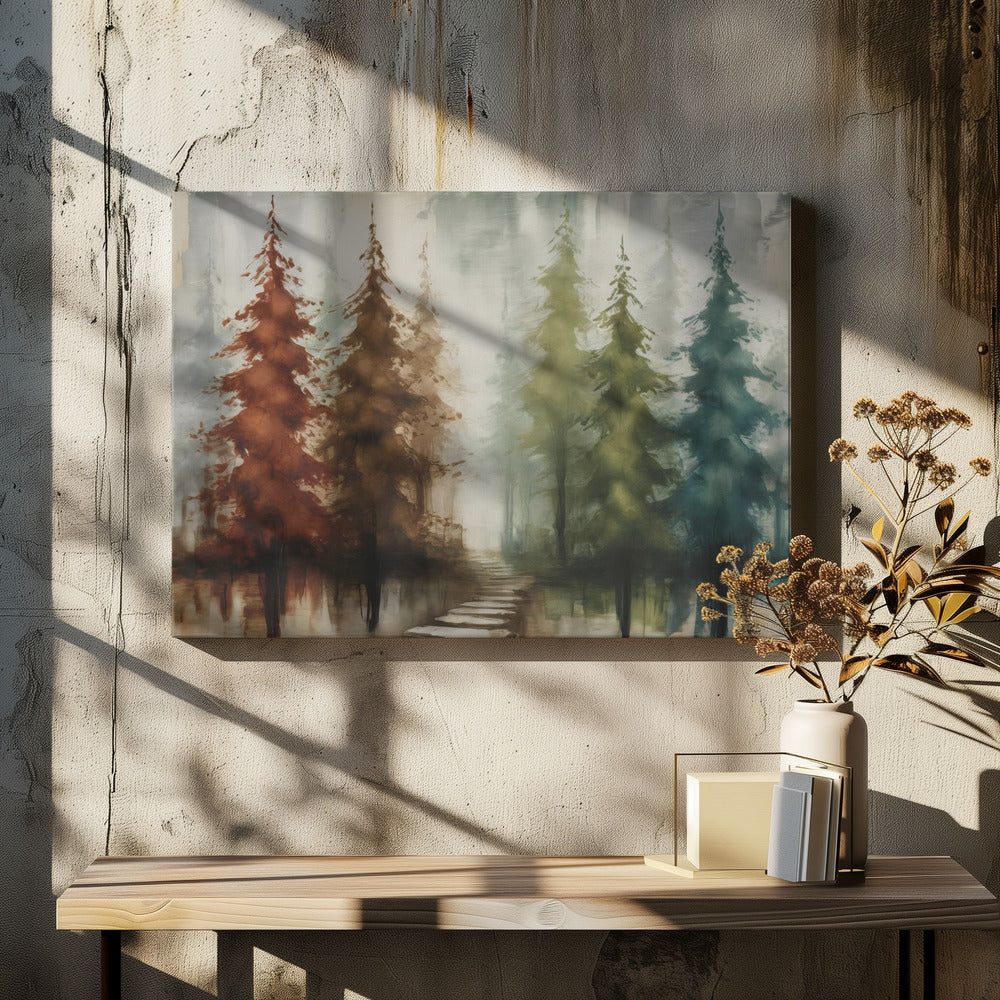 Forest With Earth Tones - Poster / Art Print - interiör