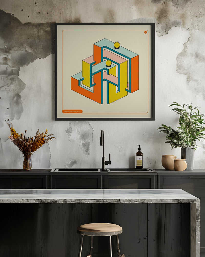 Impossible Geometrics 39 - Poster / Art Print - interiör