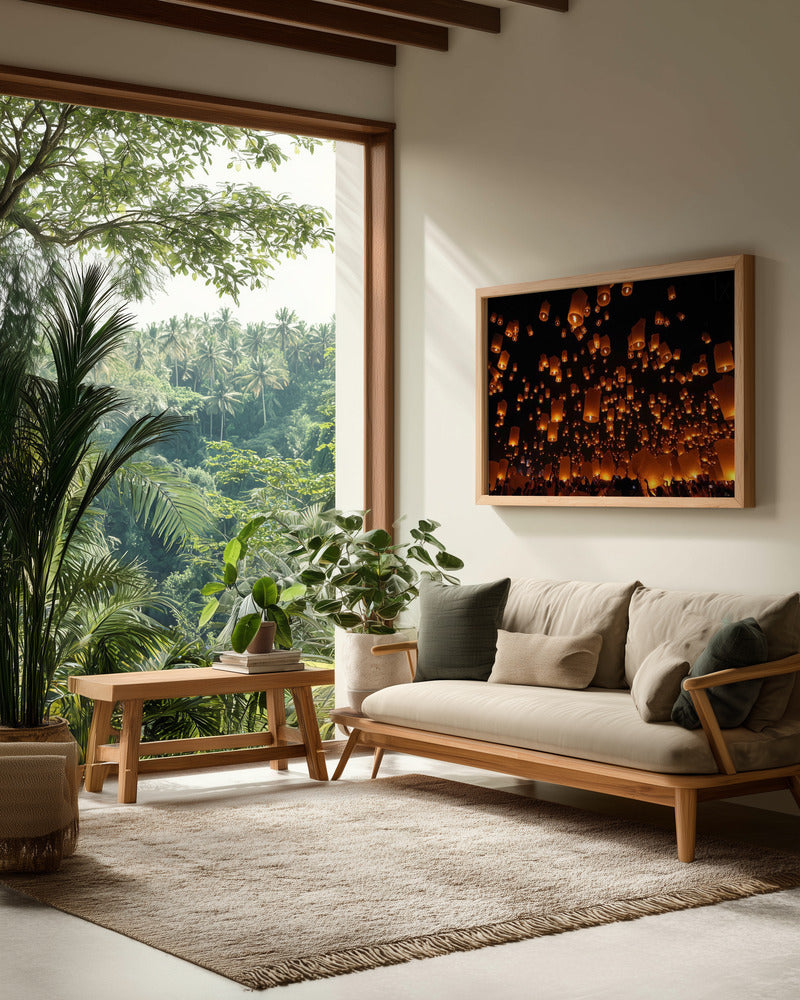 Floating Lanterns - Poster / Art Print - interiör