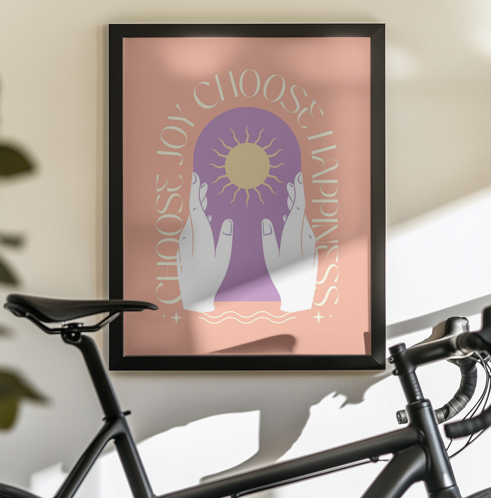 Choose Joy Choose Happiness - Poster / Art Print - interiör
