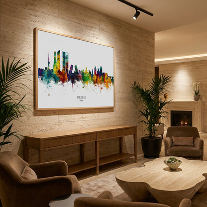 Madrid Spain Skyline - Poster / Art Print - interiör