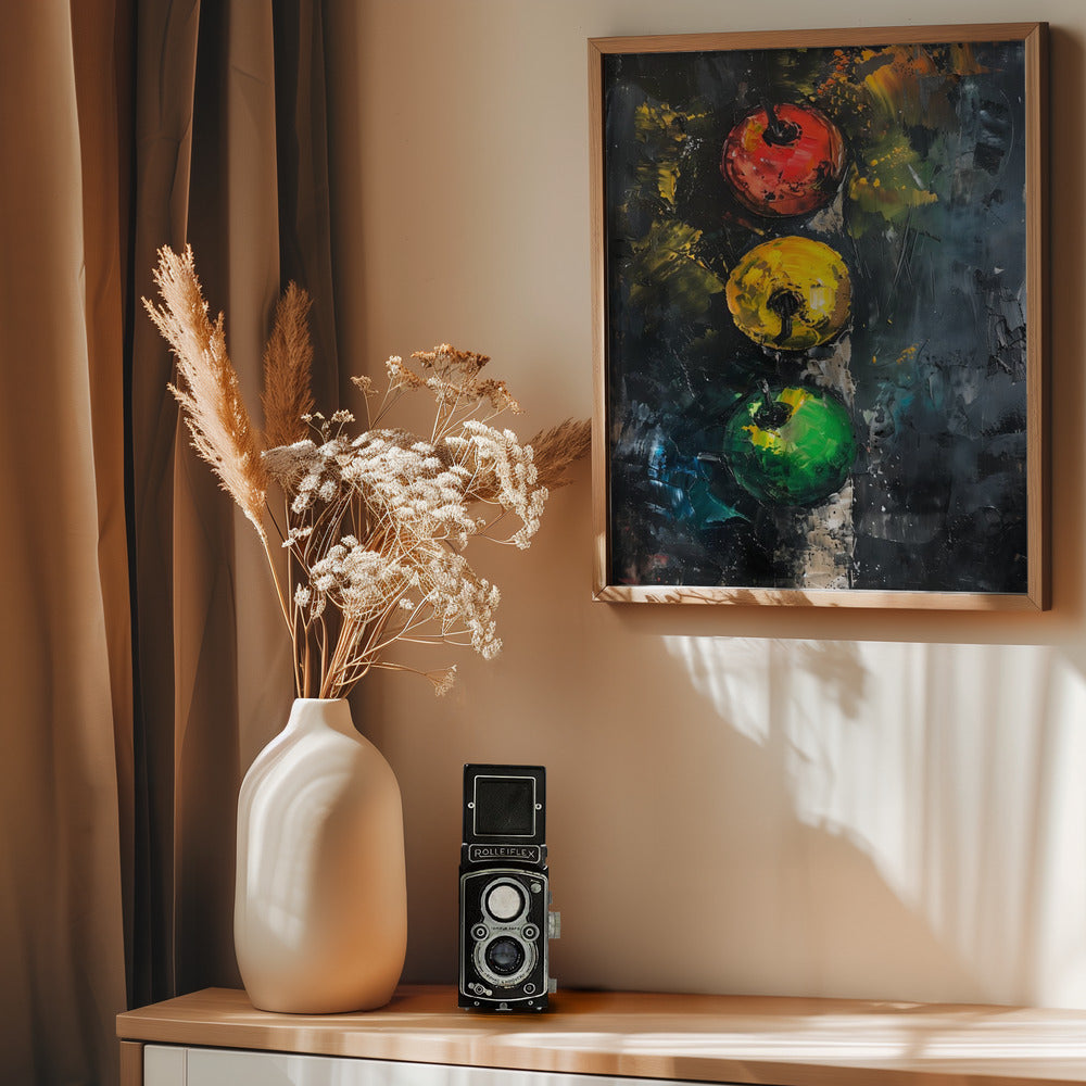 Apple Traffic Light - Poster / Art Print - interiör