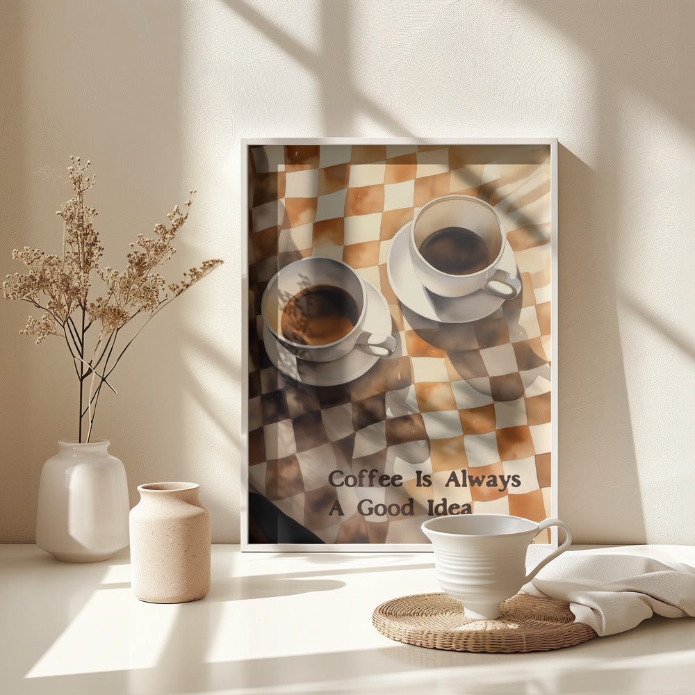 Coffee Is Always a Good Idea - Poster / Art Print - interiör