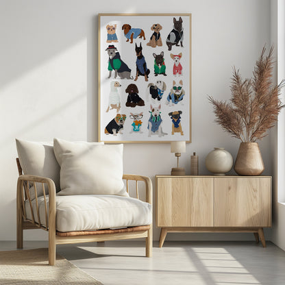 Cool Dog Print - Poster / Art Print - interiör