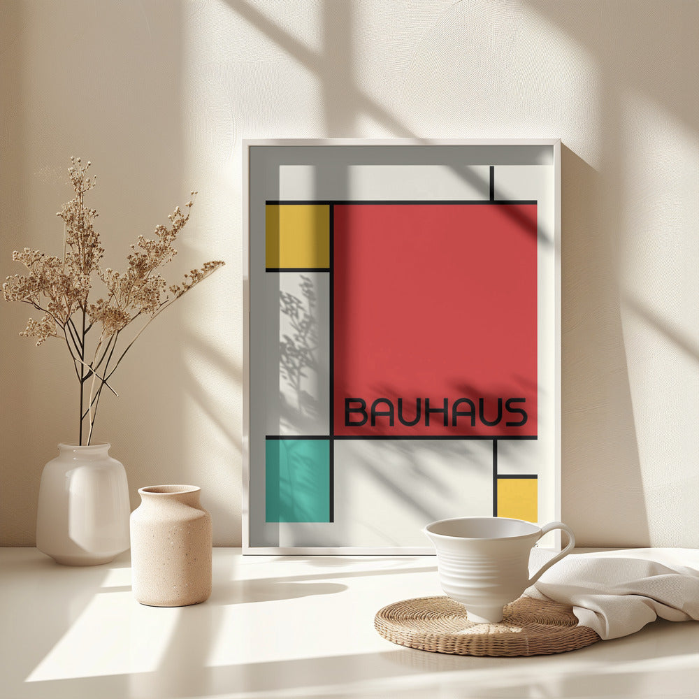 Bauhaus Geometric Design Retro - Poster / Art Print - interiör