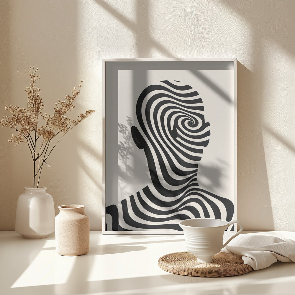 Striped Man - Poster / Art Print - interiör