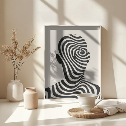 Striped Man - Poster / Art Print - interiör