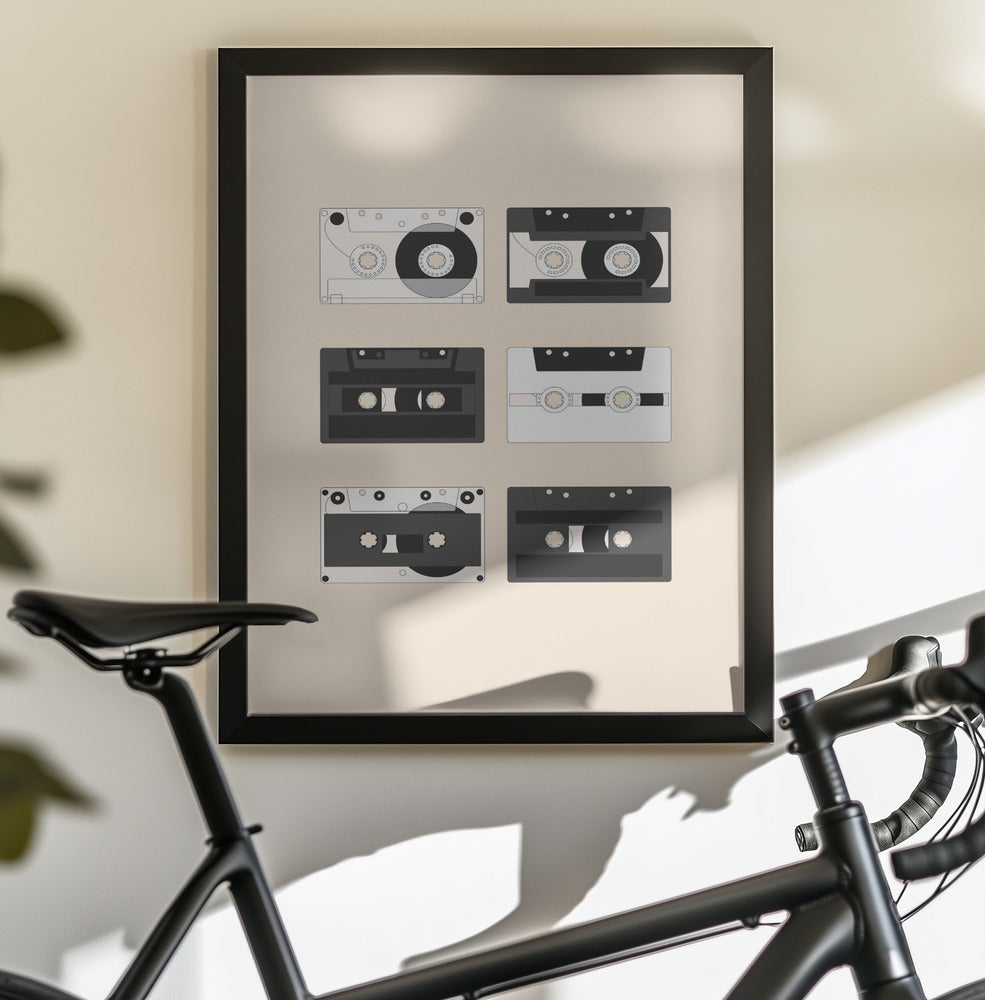 Cassette Pattern #1 - Poster / Art Print - interiör