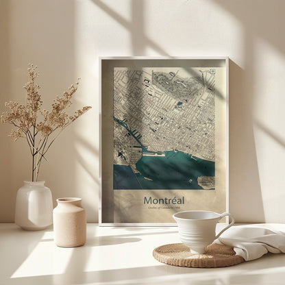 Montreal karta - Poster / Art Print - interiör