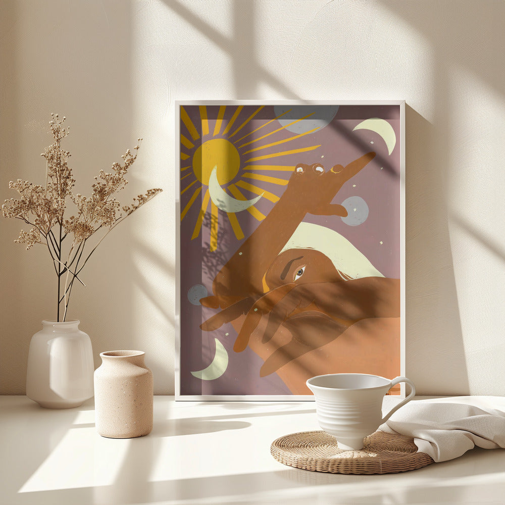 The Moon Dances With Me the Way The Sun Cant - Poster / Art Print - interiör