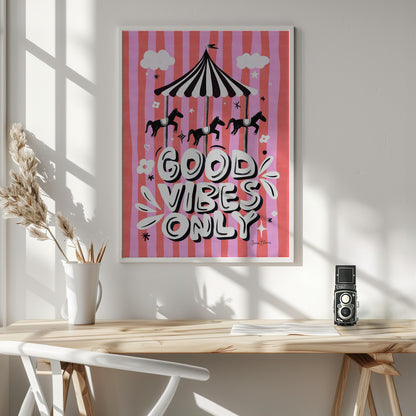 Carousel Good Vibes Only - Poster / Art Print - interiör