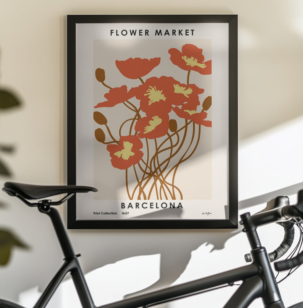 Flower Market. Barcelona - Poster / Art Print - interiör